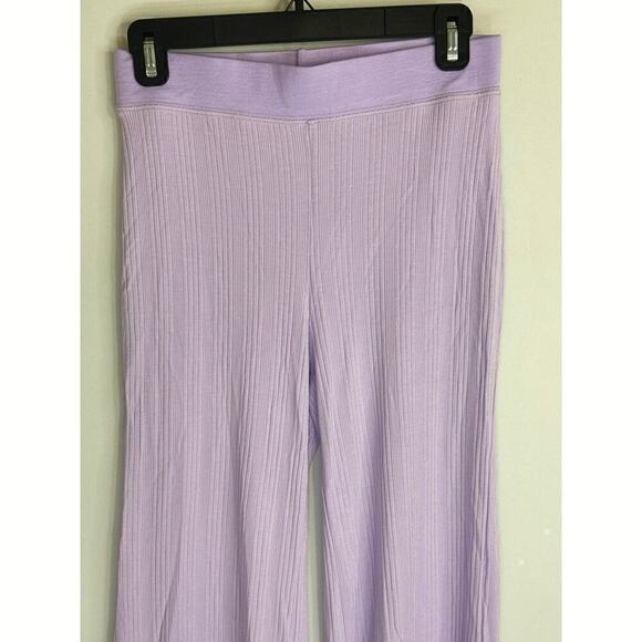 Jonathan Simkhai Celia Ribbed Knit Wide Leg Pants in Lavender SMALL‎ NWT - Picture 4 of 13